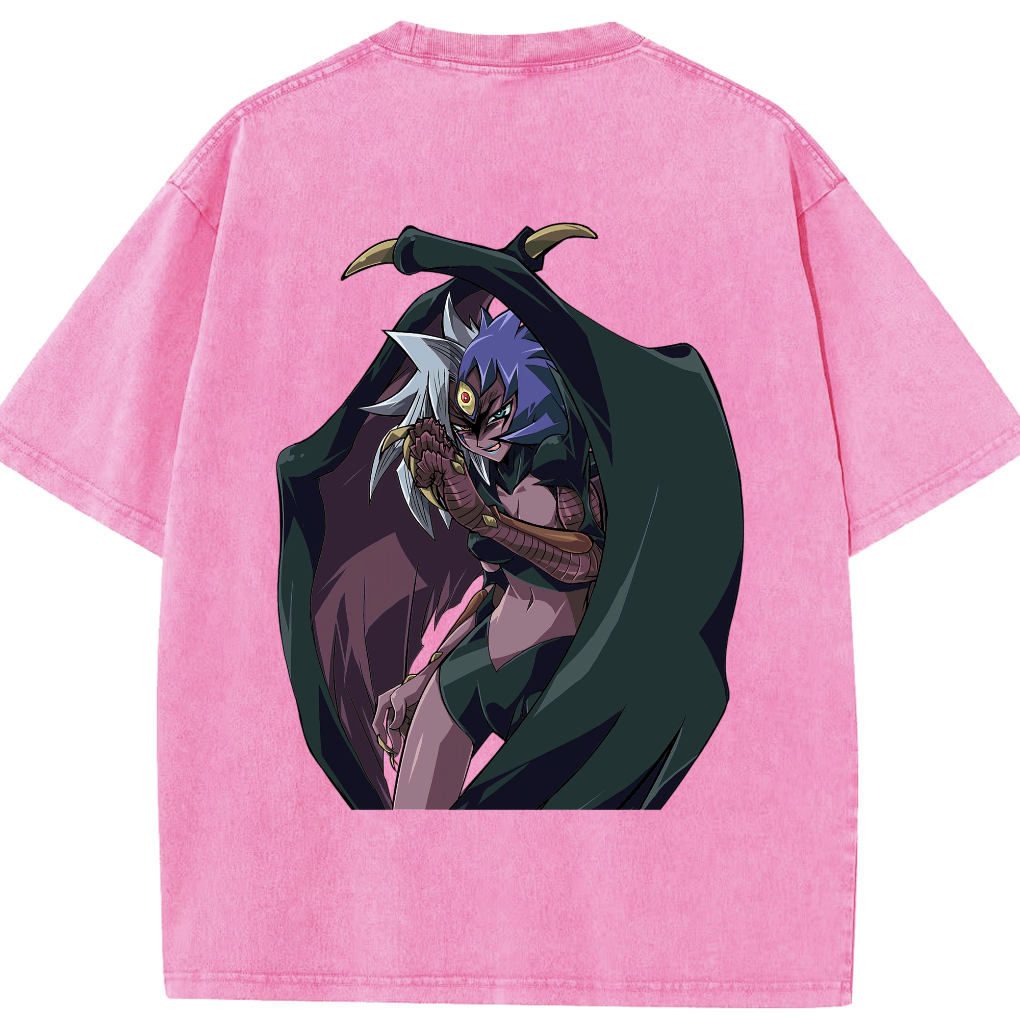 （画像用） 遊☆戯☆王 Yu-Gi-Oh! 綿100% ヴィンテージ風 半袖Tシャツ（背面プリント）